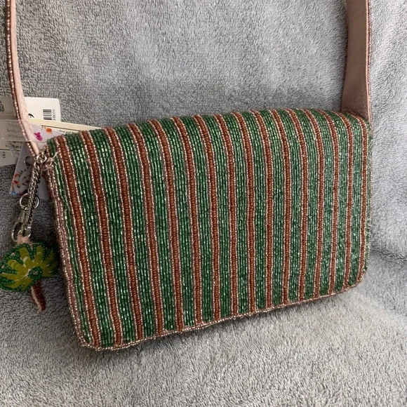 Made in India Palm Tree Tassel Beaded bag - Picture 4 of 6